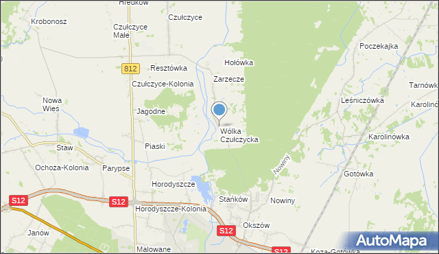 mapa Wólka Czułczycka, Wólka Czułczycka na mapie Targeo